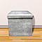 Lesser and Pavey Velvet Folding Storage Ottoman Box in Light Grey (Size 38x38x38 cm)