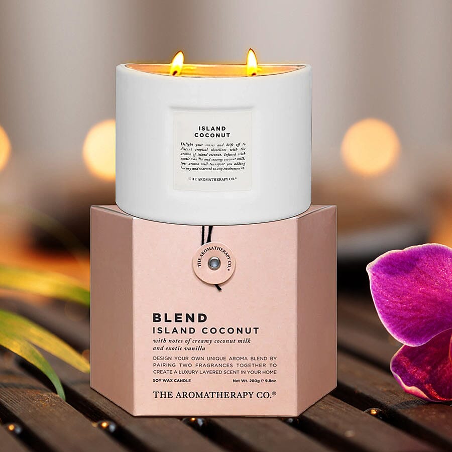 The Aromatherapy Co. 280g Soy Wax Blend Candle - Island Coconut Milk & Exotic Vanilla