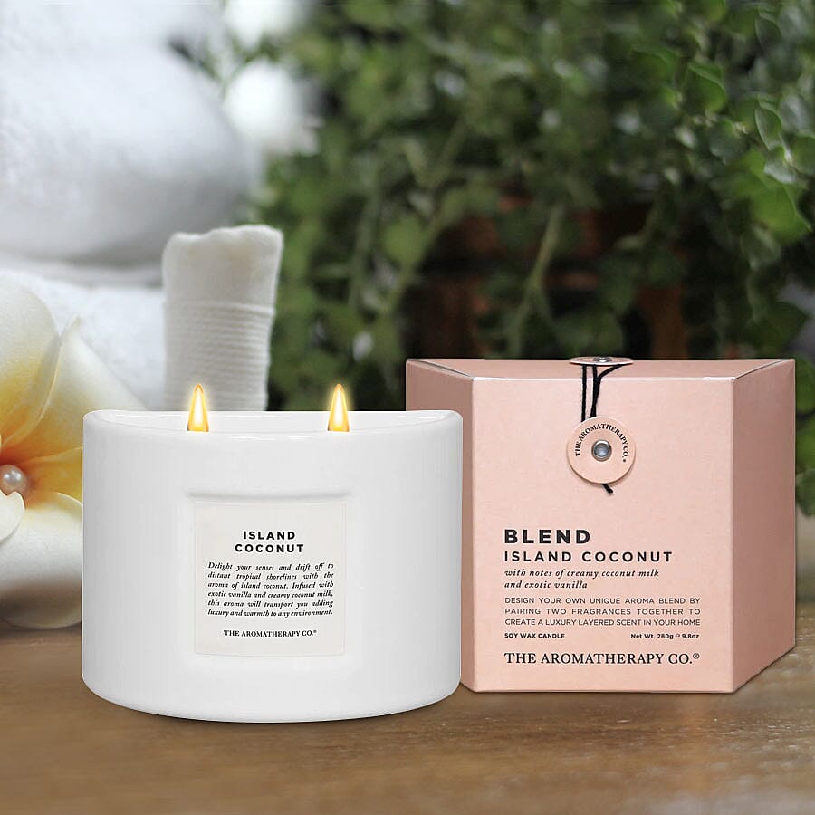 The Aromatherapy Co. 280g Soy Wax Blend Candle - Island Coconut Milk & Exotic Vanilla