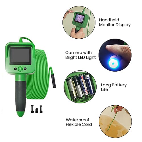 Lizard Cam - Flexible Micro-Inspection Camera in Green and Black
