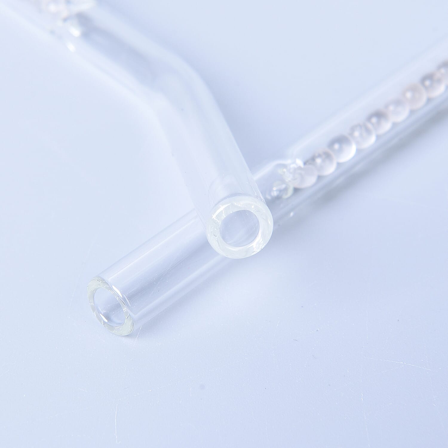 Set of 2 - Clear Quartz and Natural Gem Crystal Drinking Straw with Gift Box (Size 18, 2.9x0.35inch)