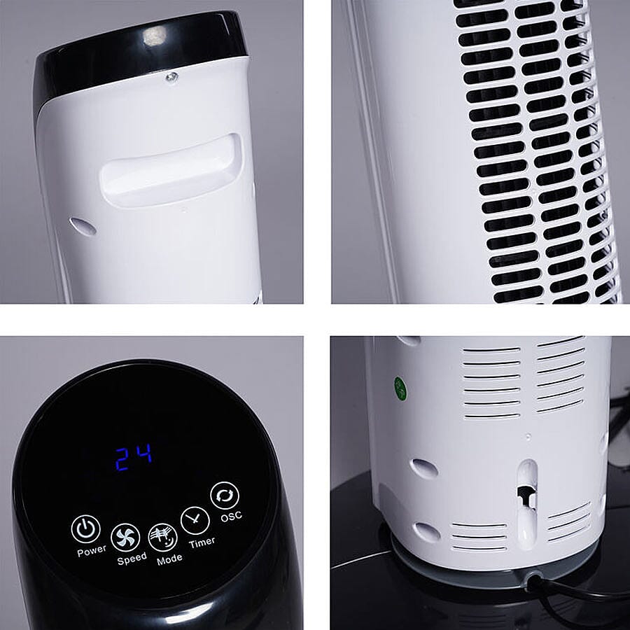 Tower Fan with Remote Control (Size 82X24X12 Cm)