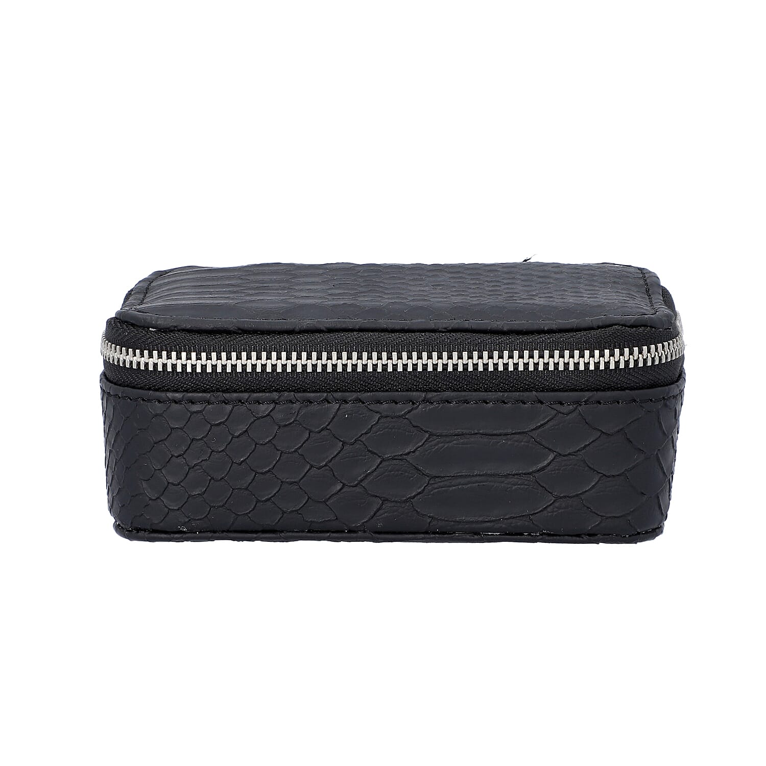Dragon Skin Pattern Mini Pocket Jewellery Box (Size 13x8x5.5cm) - Black