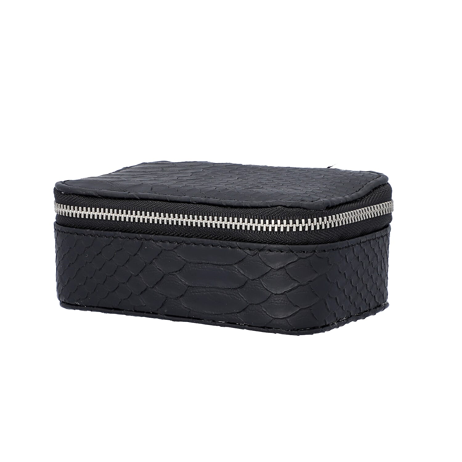 Dragon Skin Pattern Mini Pocket Jewellery Box (Size 13x8x5.5cm) - Black