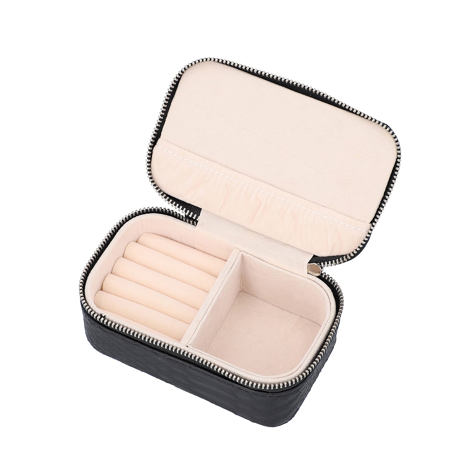 Dragon Skin Pattern Mini Pocket Jewellery Box (Size 13x8x5.5cm) - Black