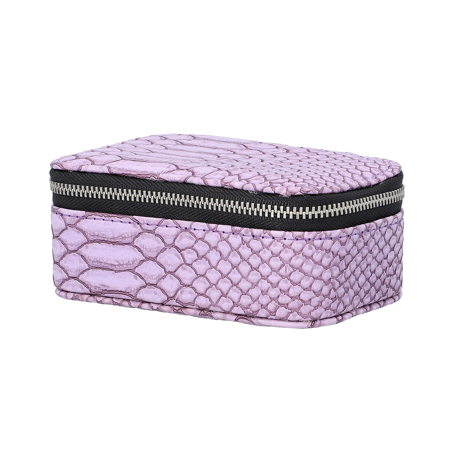 Dragon Skin Pattern Mini Pocket Jewellery Box (Size 13x8x5cm) - Purple