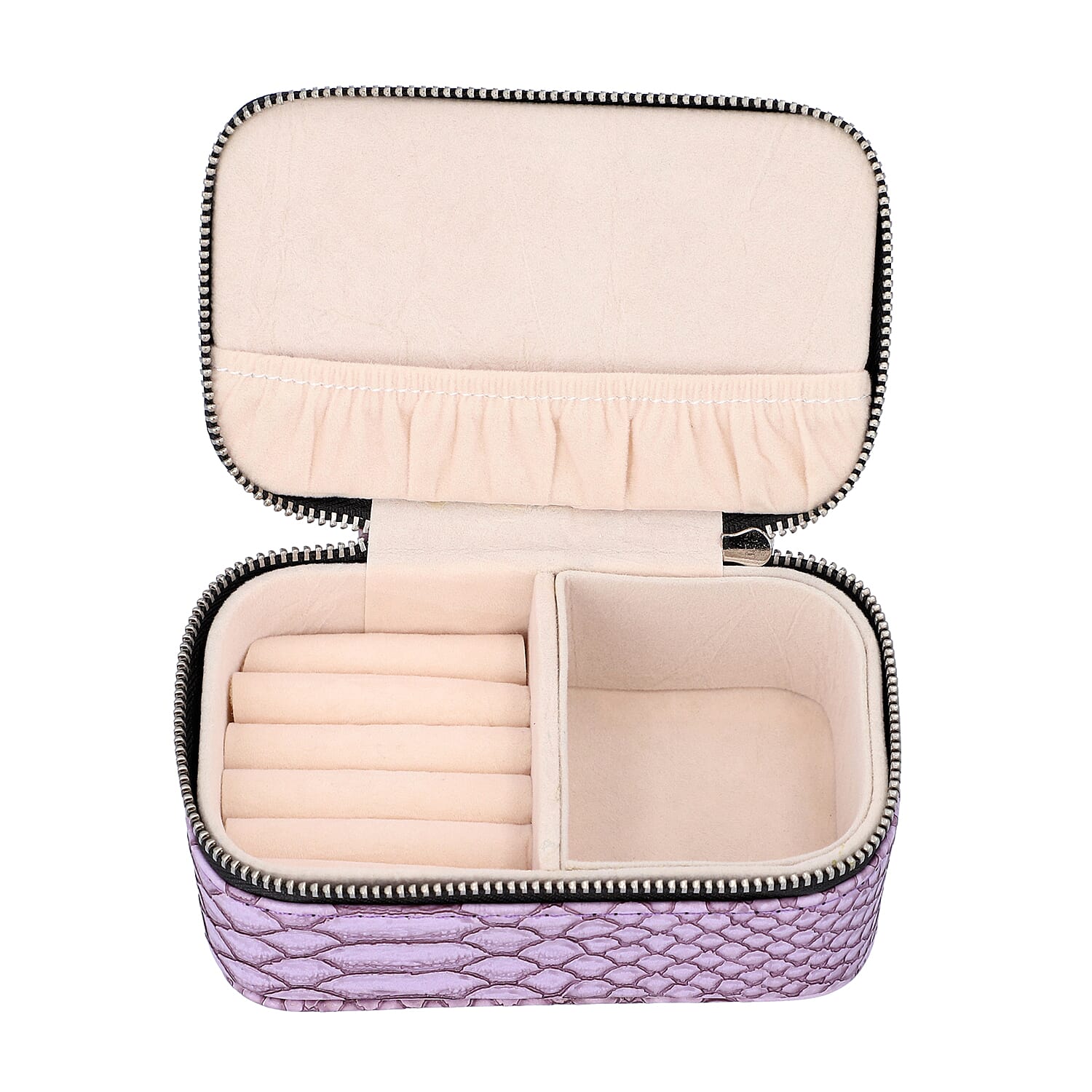 Dragon Skin Pattern Mini Pocket Jewellery Box (Size 13x8x5cm) - Purple