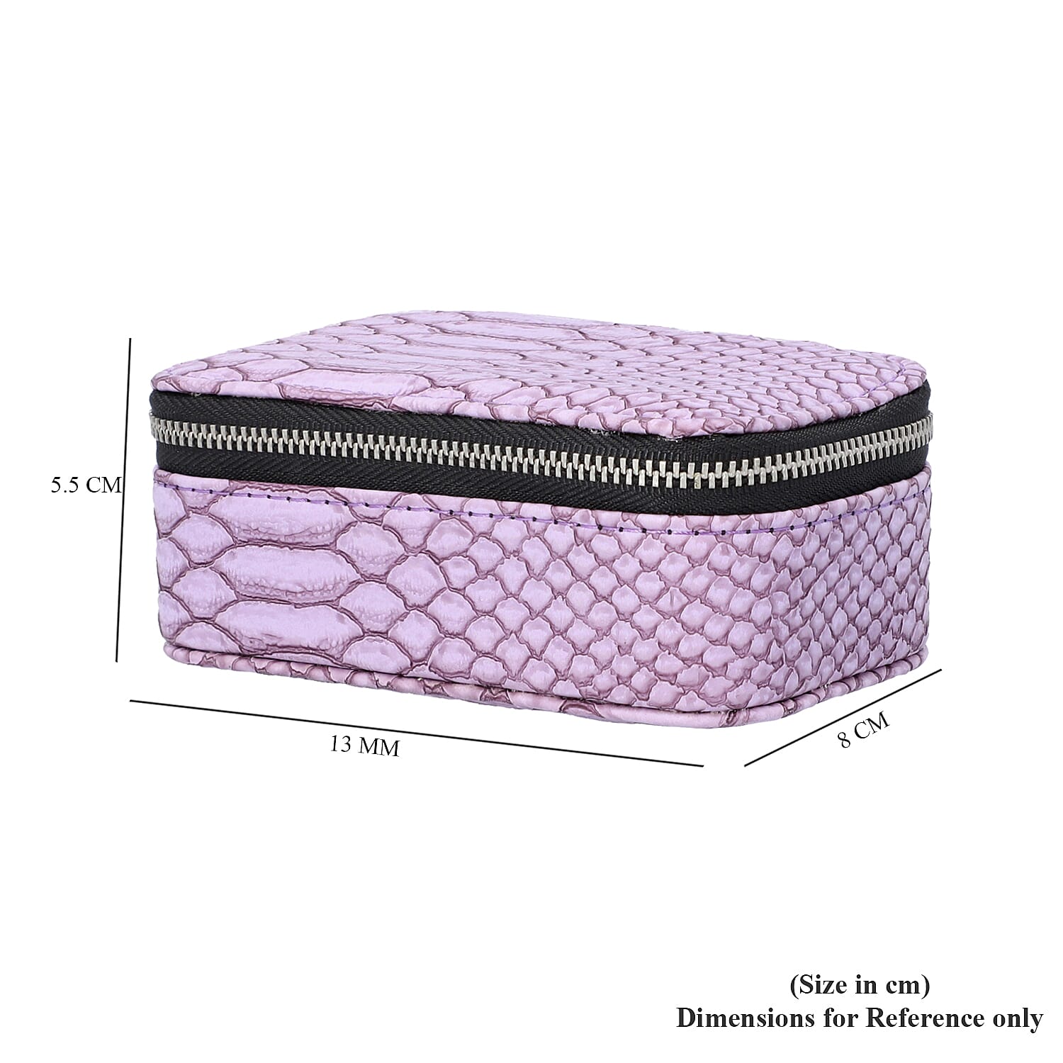Dragon Skin Pattern Mini Pocket Jewellery Box (Size 13x8x5cm) - Purple