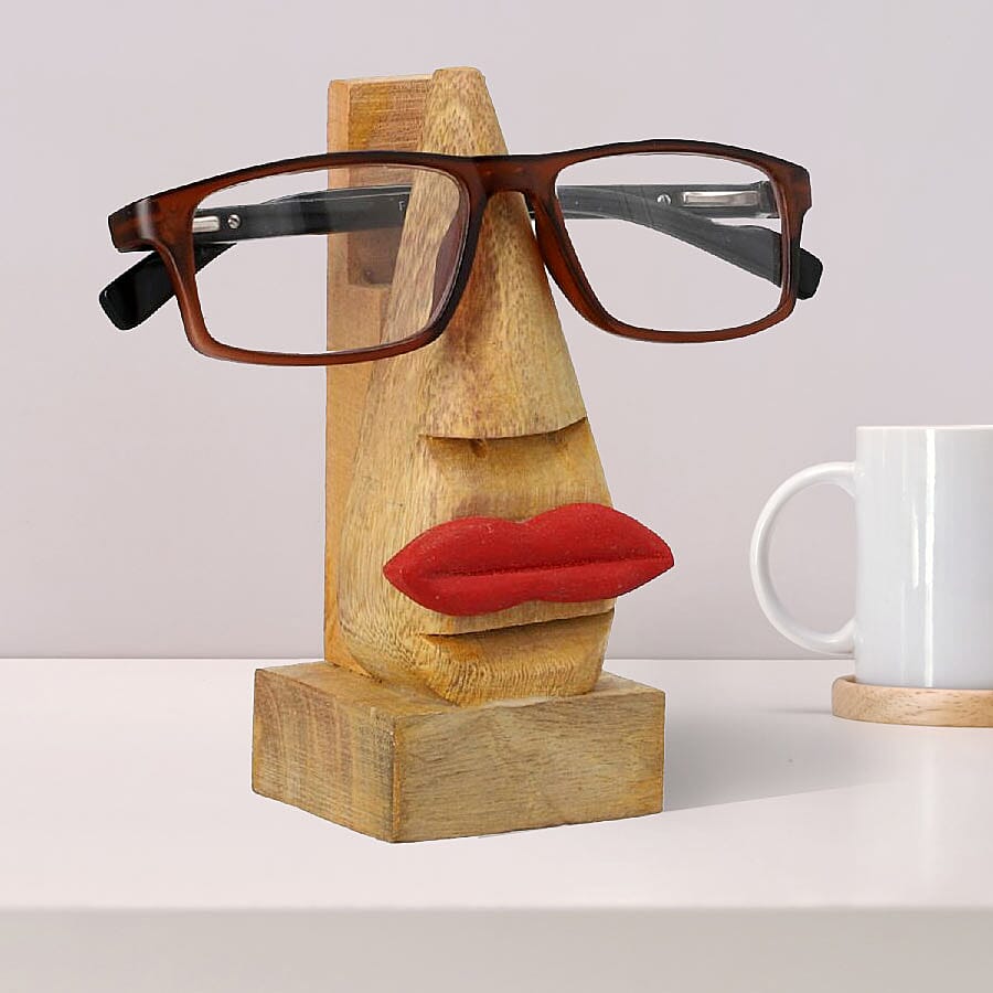 Set of 2- His And Her Wooden Eyeglass Holder