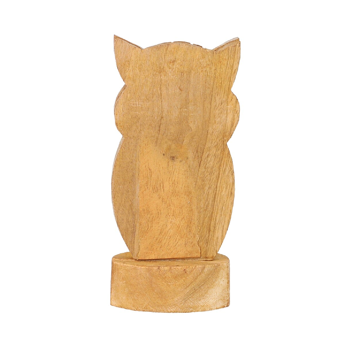Set of 2 - Hand Carved Wooden Spectacle Holders - Owl & Cat
