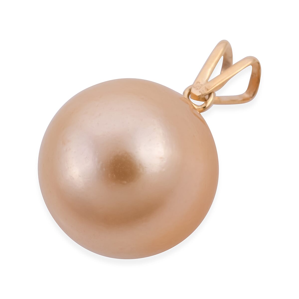 ILIANA 18K Yellow Gold Golden South Sea Pearl Pendant