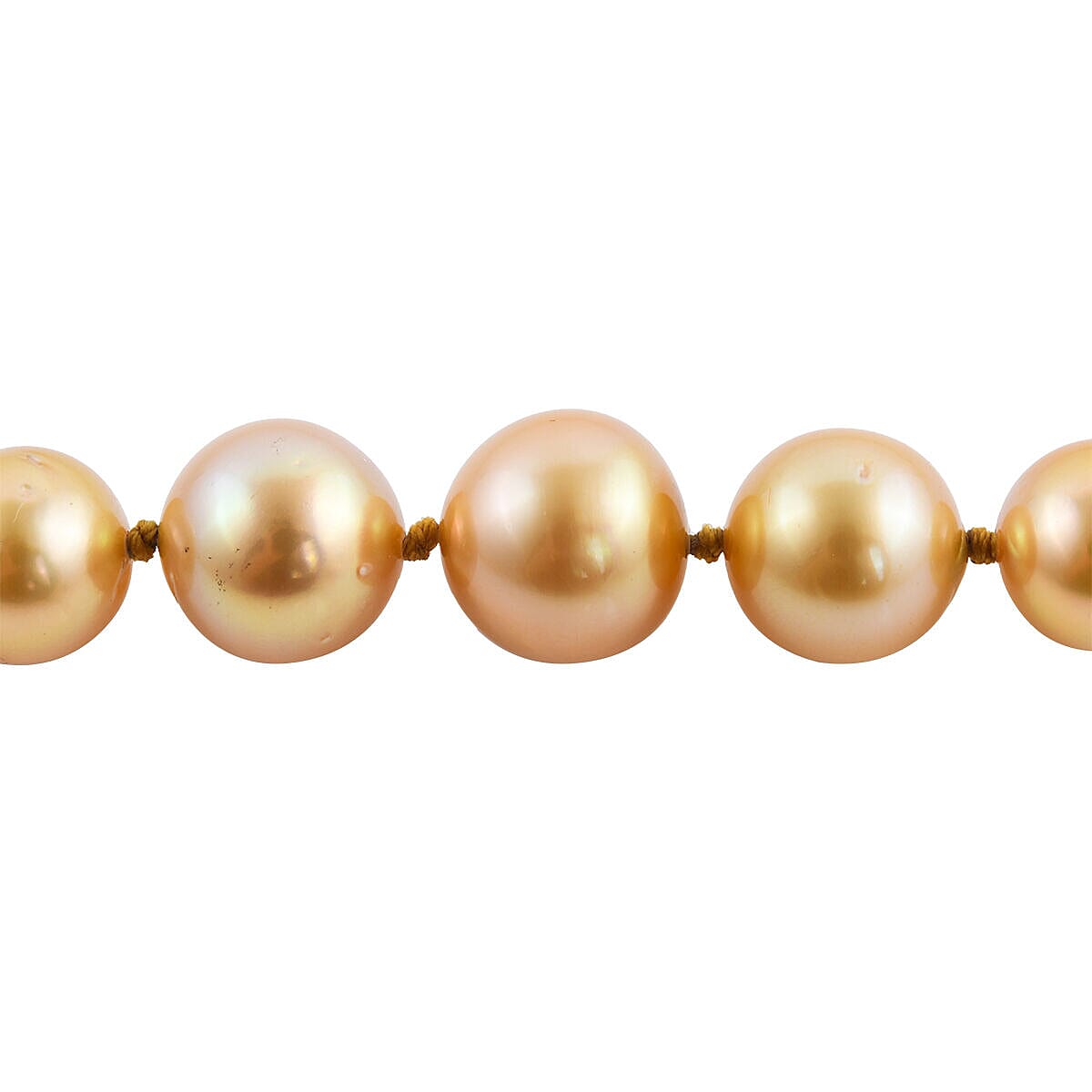 Collectors Edition- RHAPSODY 950 Platinum AAAA Golden South Sea Pearl Necklace (Size 20) with Lobster Clasp