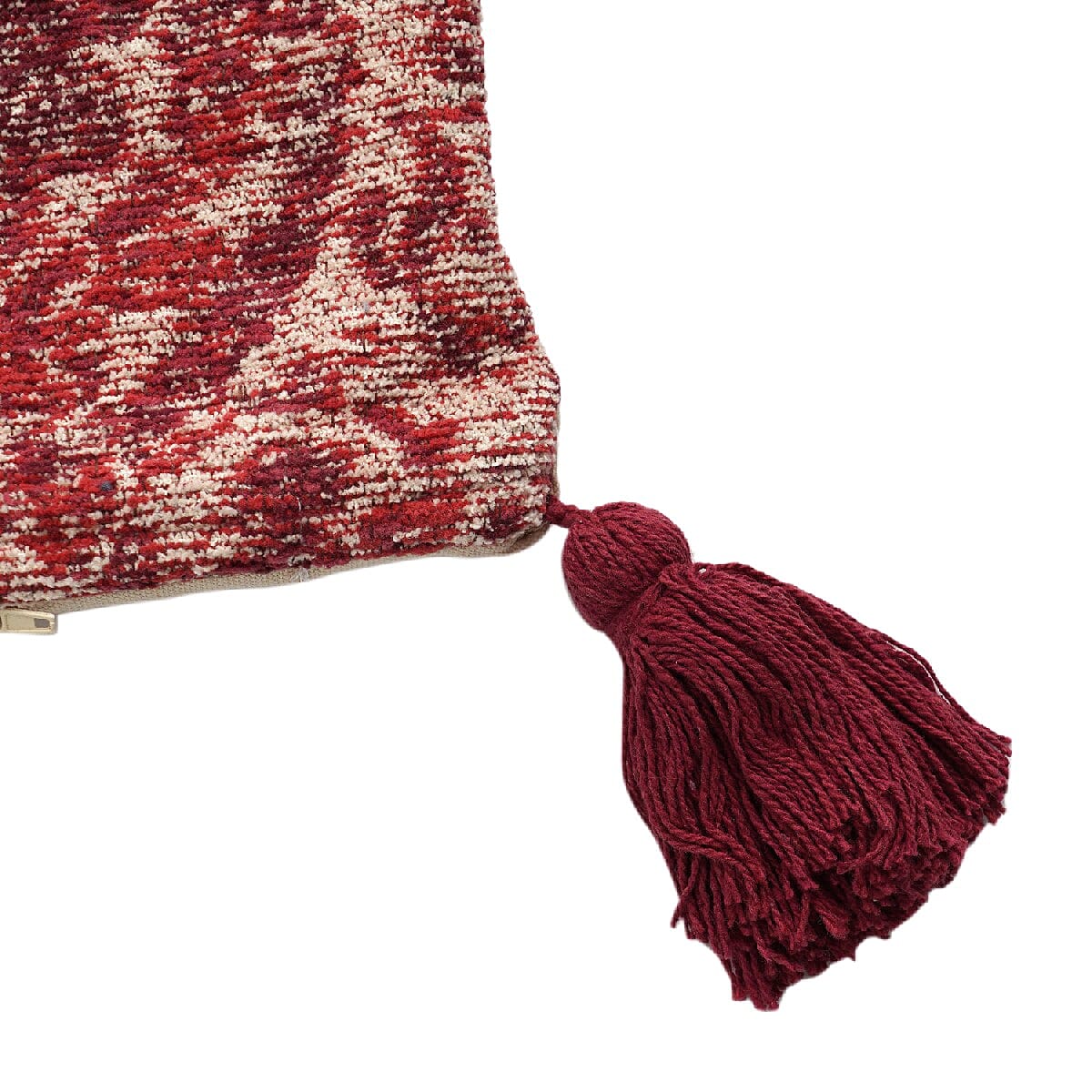 JACQUARD WOVEN  Cushion Cover (Size 45X45 Cm) - Rust & Cream