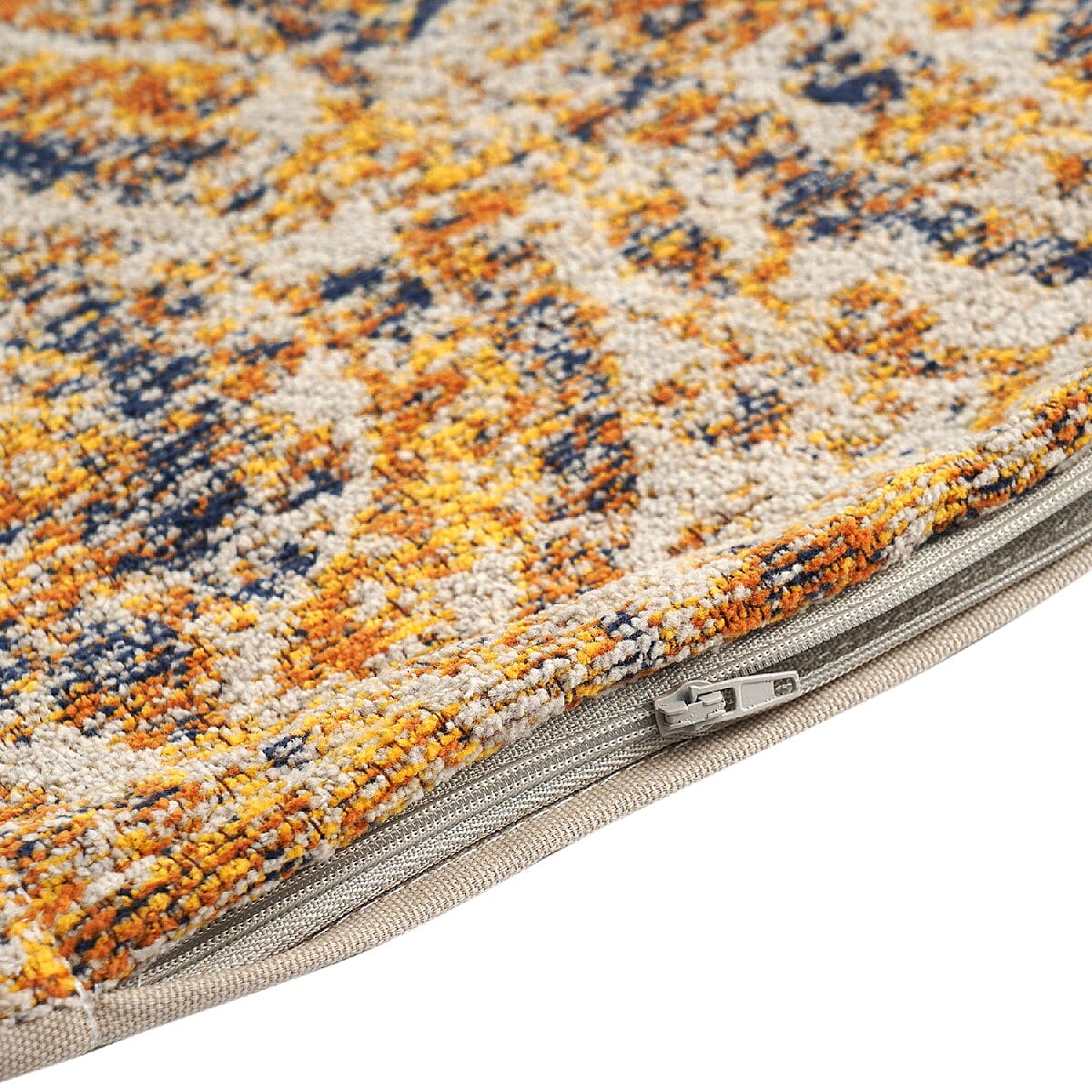 JACQUARD WOVEN Cushion Cover (Size 45X45 Cm) - Mustard