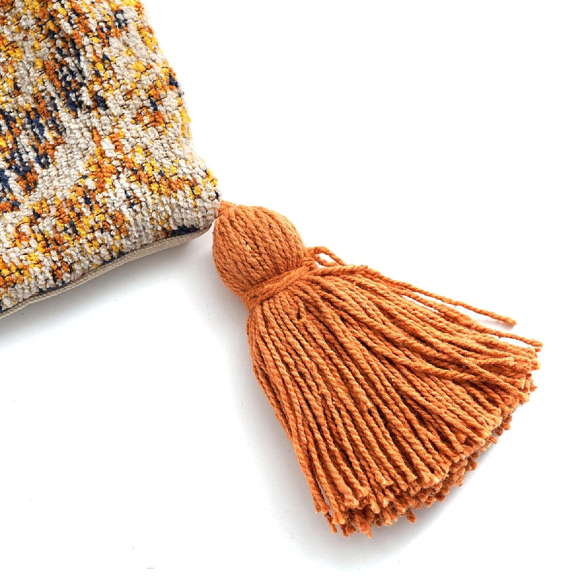 JACQUARD WOVEN Cushion Cover (Size 45X45 Cm) - Mustard