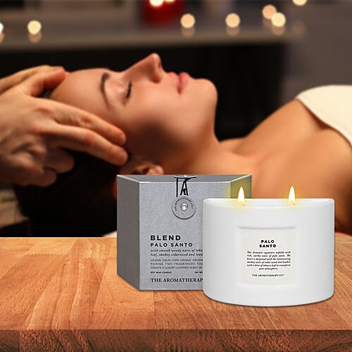 The Aromatherapy Co. 280g Soy Wax Blend Candle - Palo Santo (With Tabacco Leaf, Smokey etc)