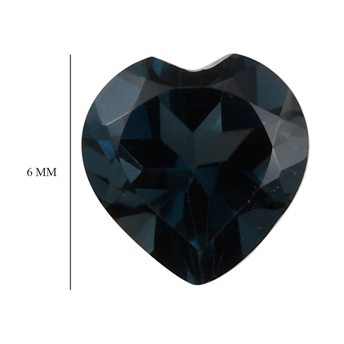 London Blue Topaz Heart 6mm -1.0 Ct