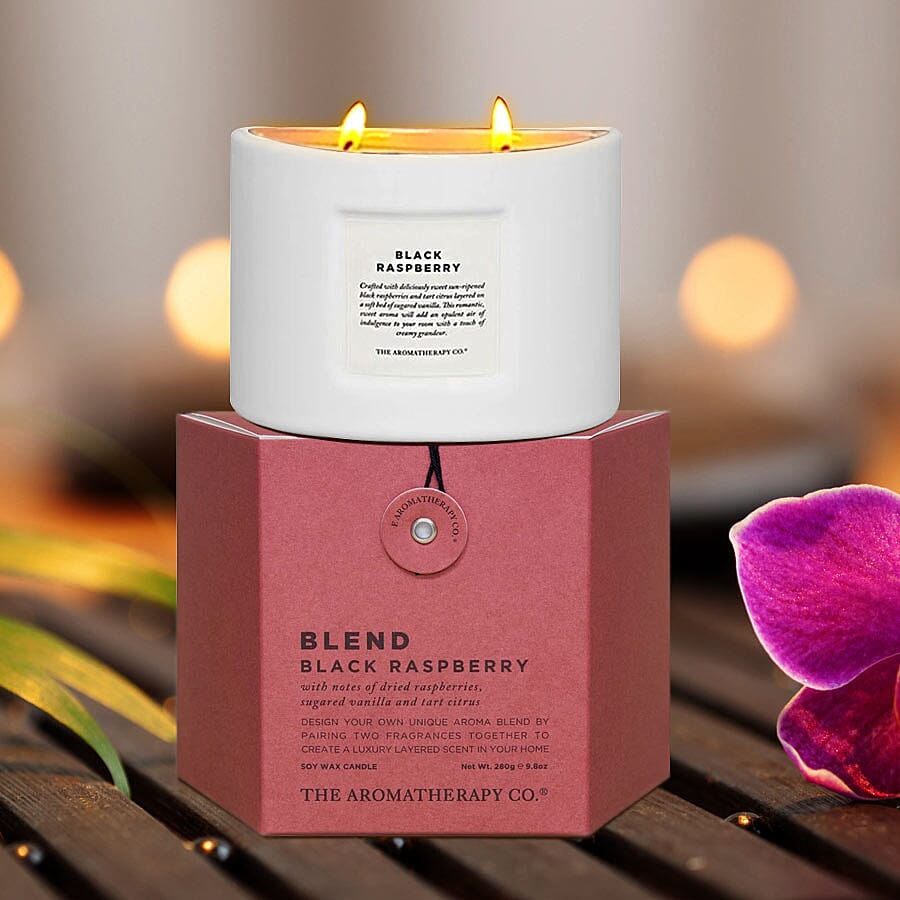 The Aromatherapy Co. 280g Soy Wax Blend Candle - Black Raspberry