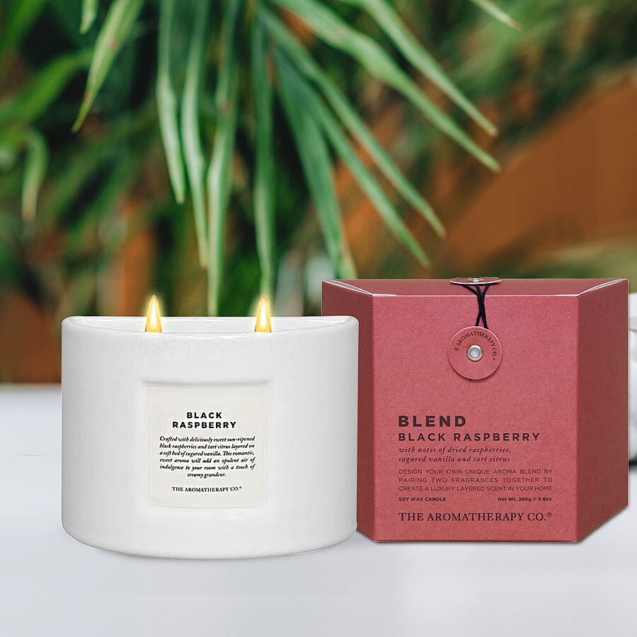 The Aromatherapy Co. 280g Soy Wax Blend Candle - Black Raspberry