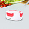 Portable Electric Heating Lunch Box in White & Red (Size:23.5x16.5x10.5cm)