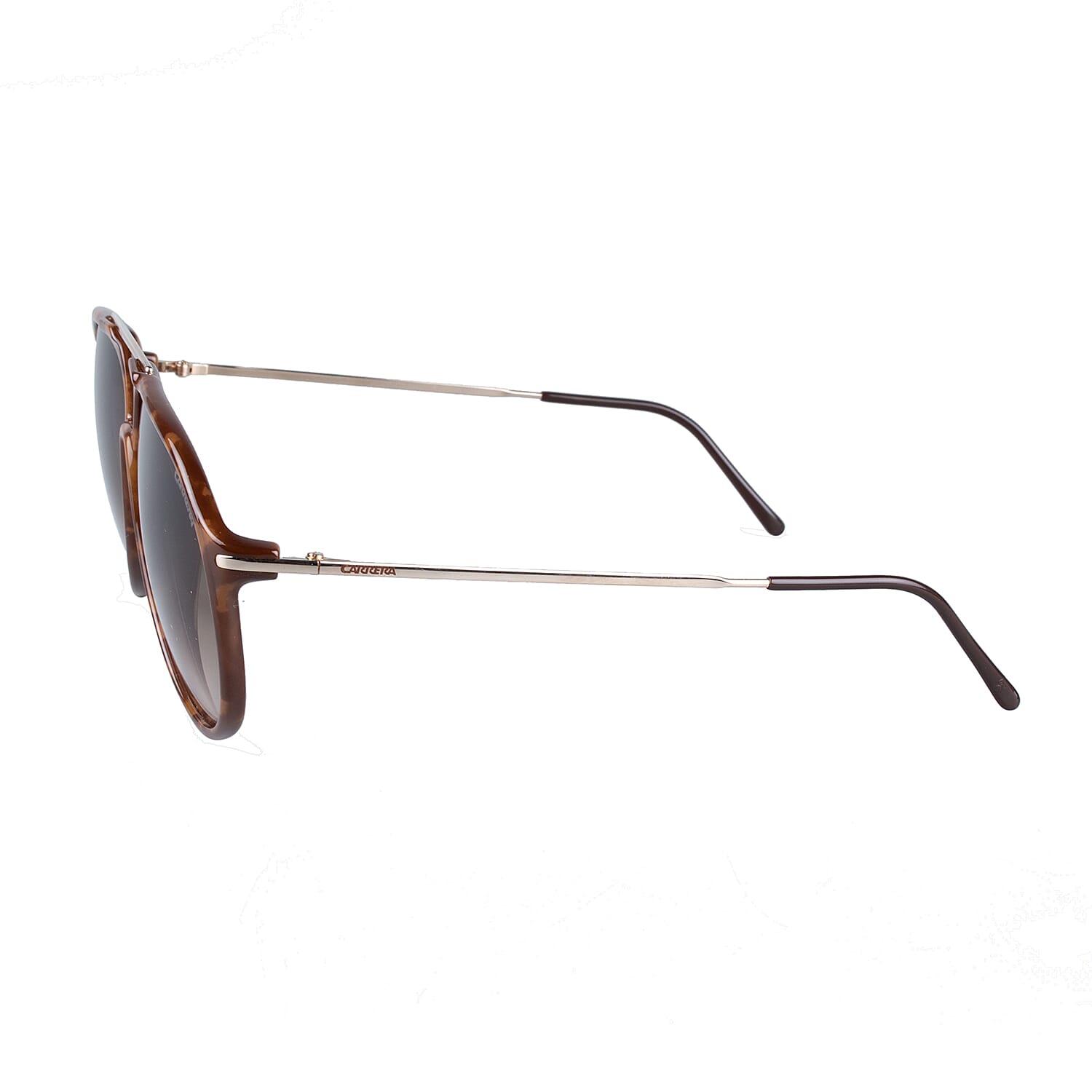 CARRERA Unisex Dark Brown Aviator Sunglasses with Metal Slides
