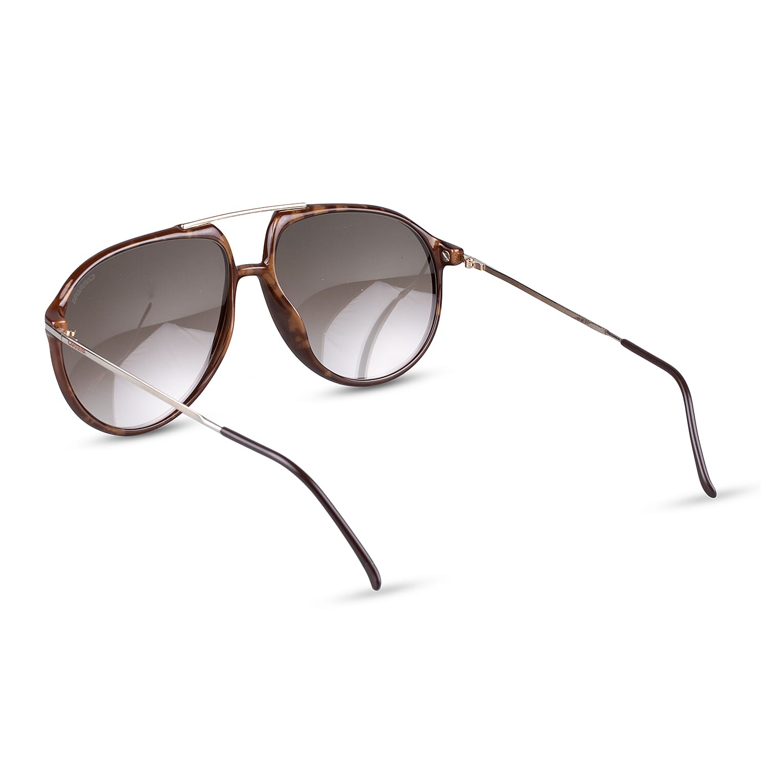 CARRERA Unisex Dark Brown Aviator Sunglasses with Metal Slides