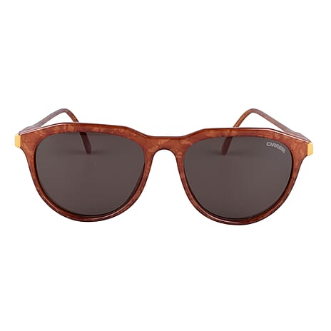 CARRERA Retro Acetate Sunglasses with Brown Lenses & Brown Gold Frame