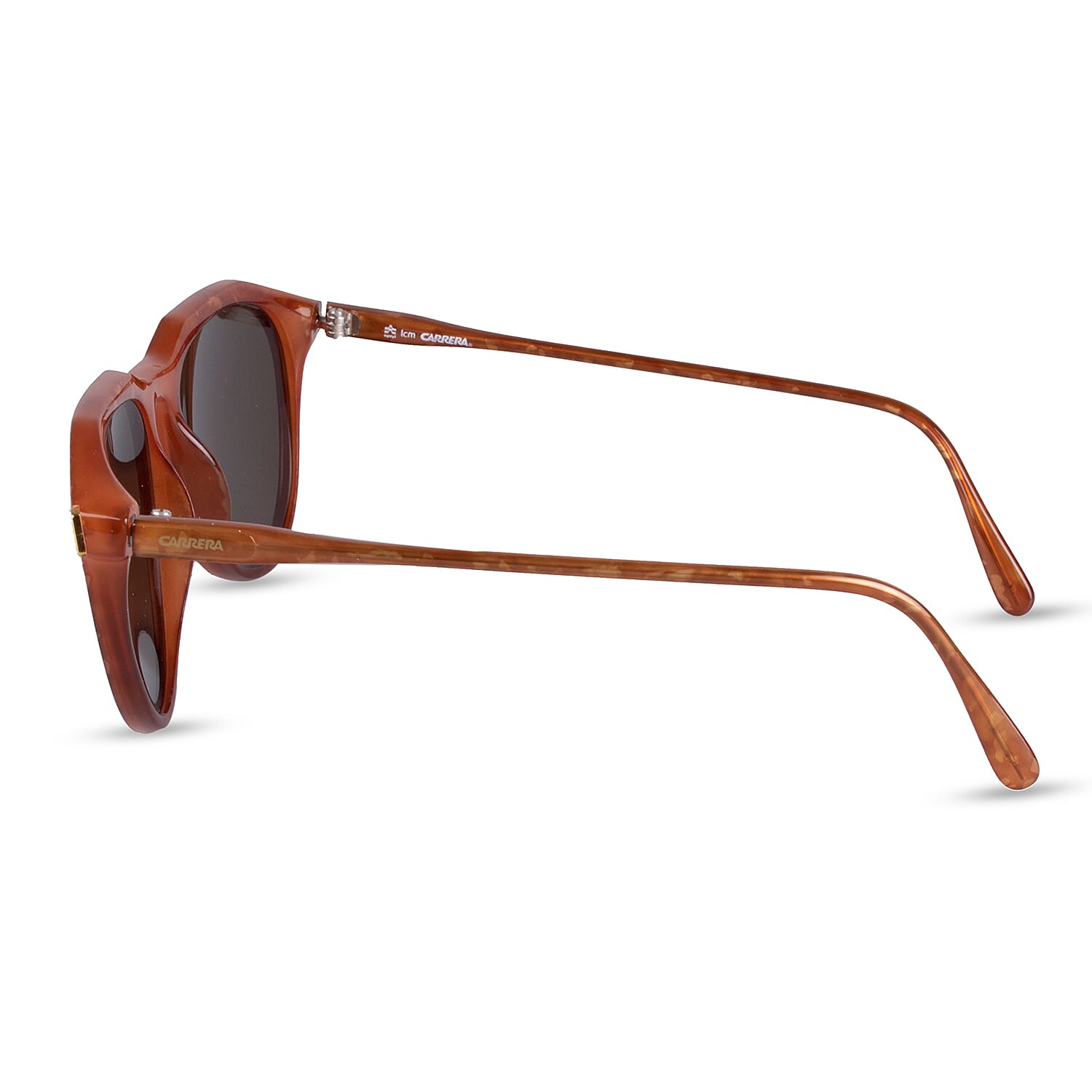 CARRERA Retro Acetate Sunglasses with Brown Lenses & Brown Gold Frame