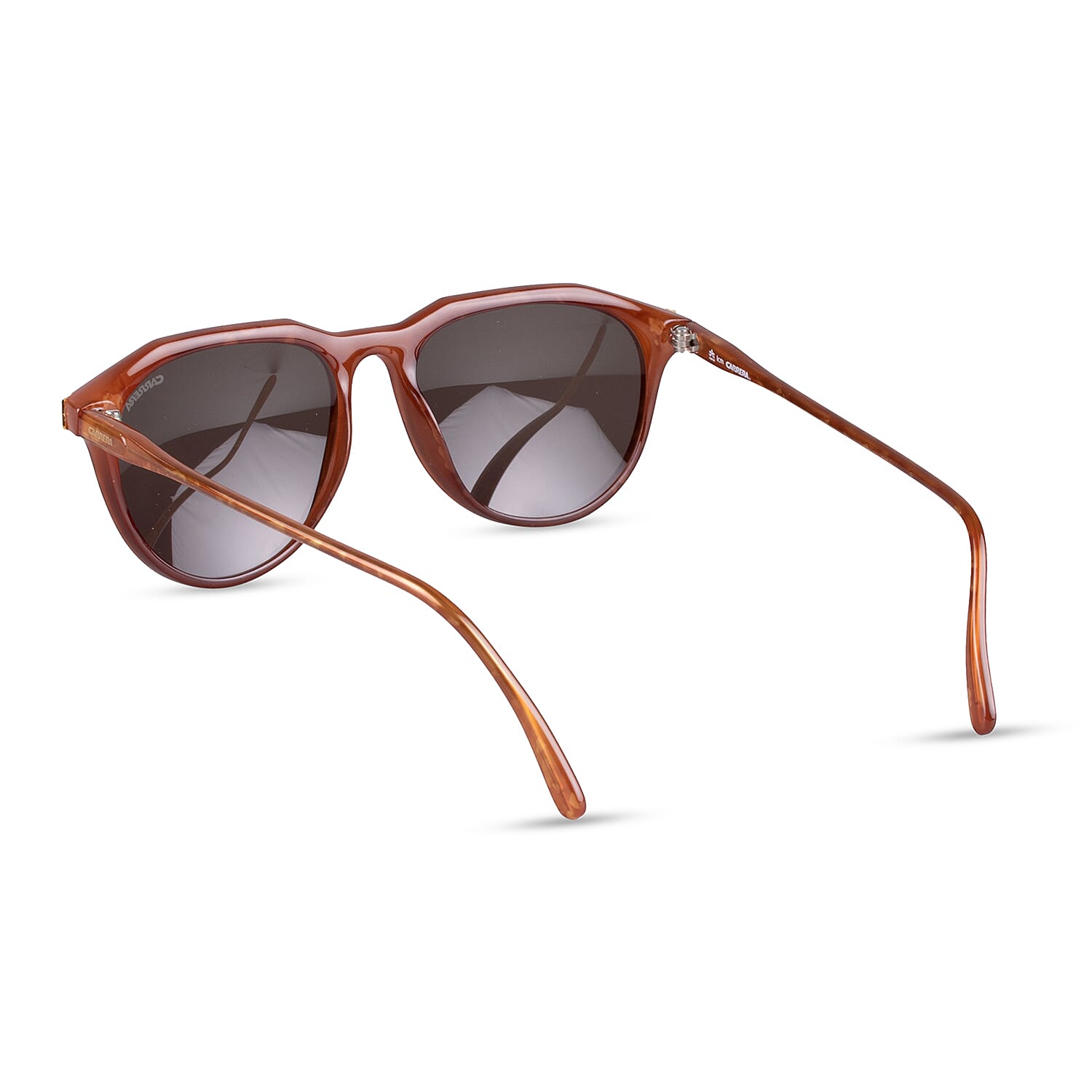 CARRERA Retro Acetate Sunglasses with Brown Lenses & Brown Gold Frame