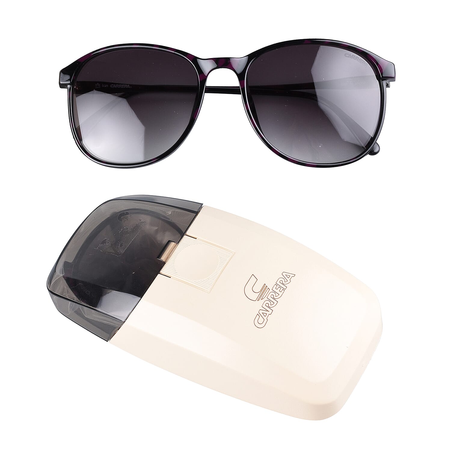 CARRERA Acetate Sunglasses with Brown Lenses and Tort Purple Frame