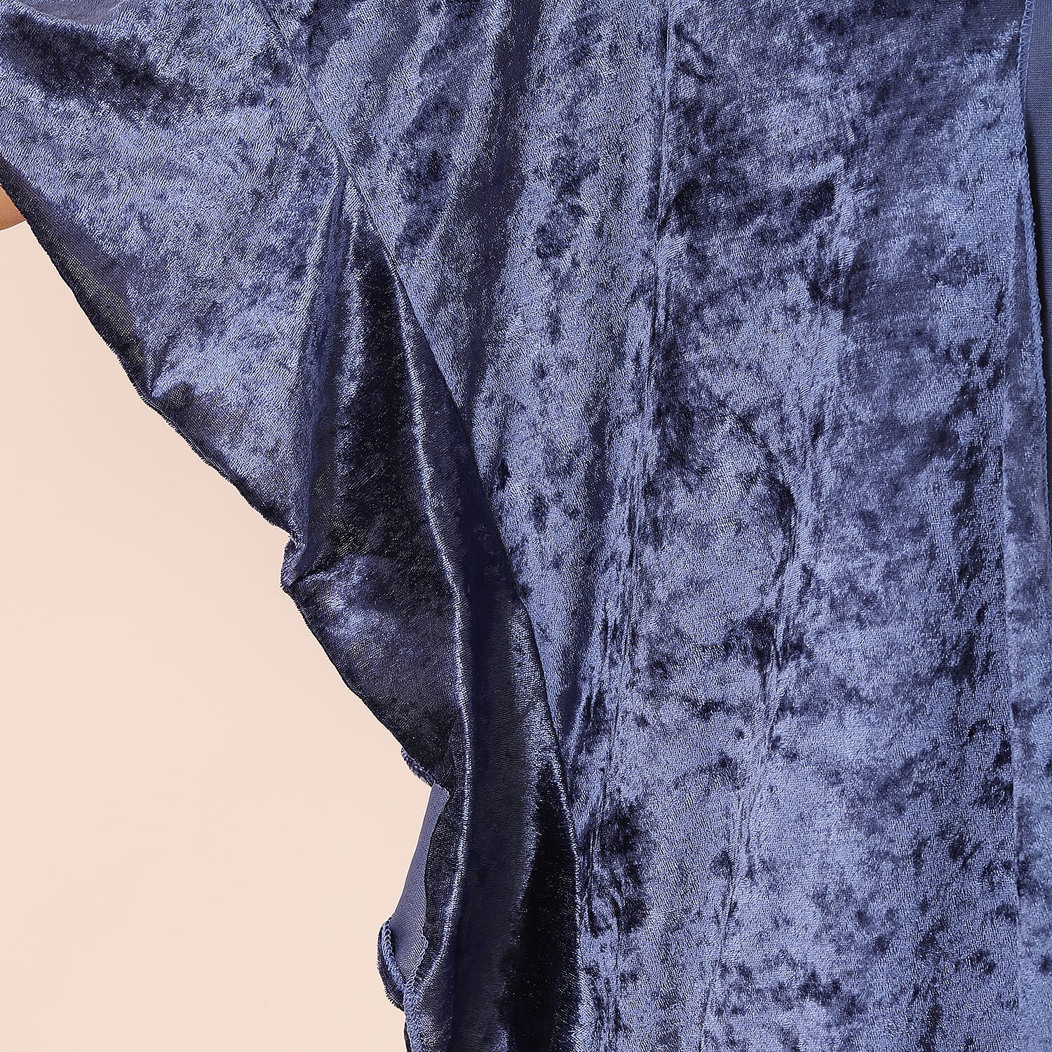 Velvet Kimono with Falbala Sleeve - Violet