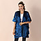 Velvet Kimono with Falbala Sleeve - Royal Blue