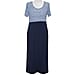 SUGARCRSIP Short Sleeve T-Shirt Maxi Dress in Navy (Size L)