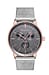 Thomas Calvi Grey Dial Mens Watch with Mesh Style Stainless Steel Strap in Silver Tone