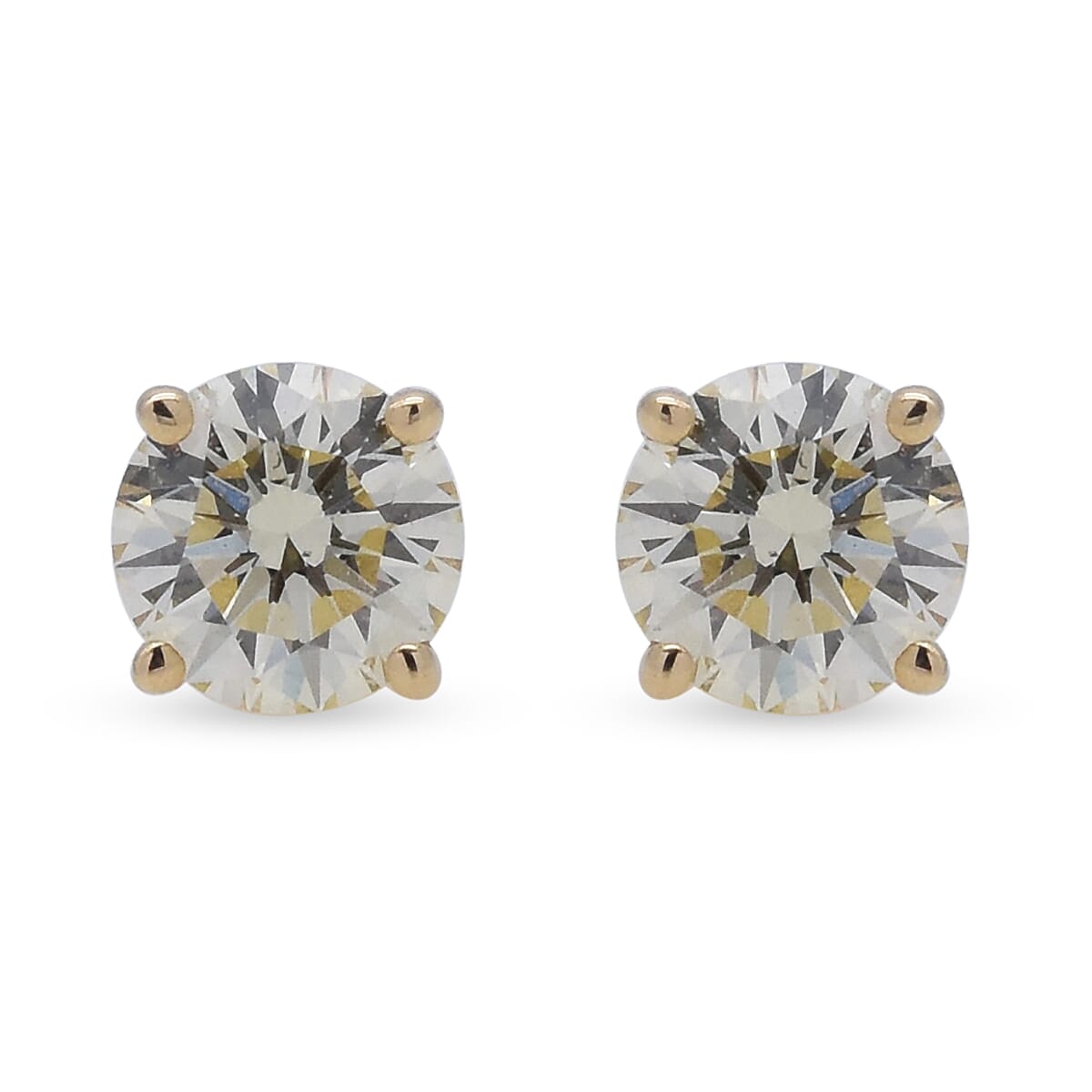 New York Close Out - ILIANA 18K Yellow Gold Natural Yellow Diamond (VS) Stud Earrings ( with Screw Backs)  0.50 Ct.