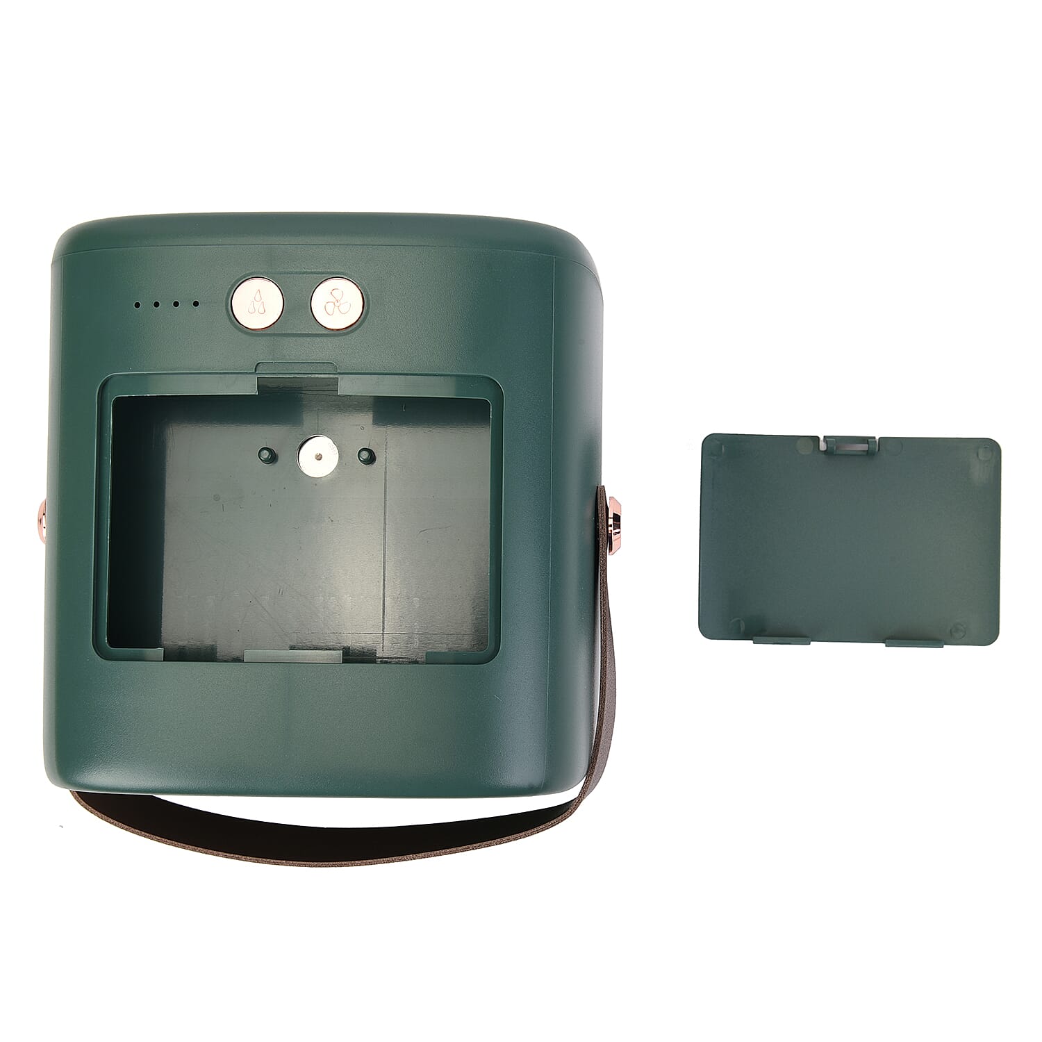 Retro Portable Cordless Air Cooling Fan with Mist Spray (Size 15x14.5x18cm) - Green