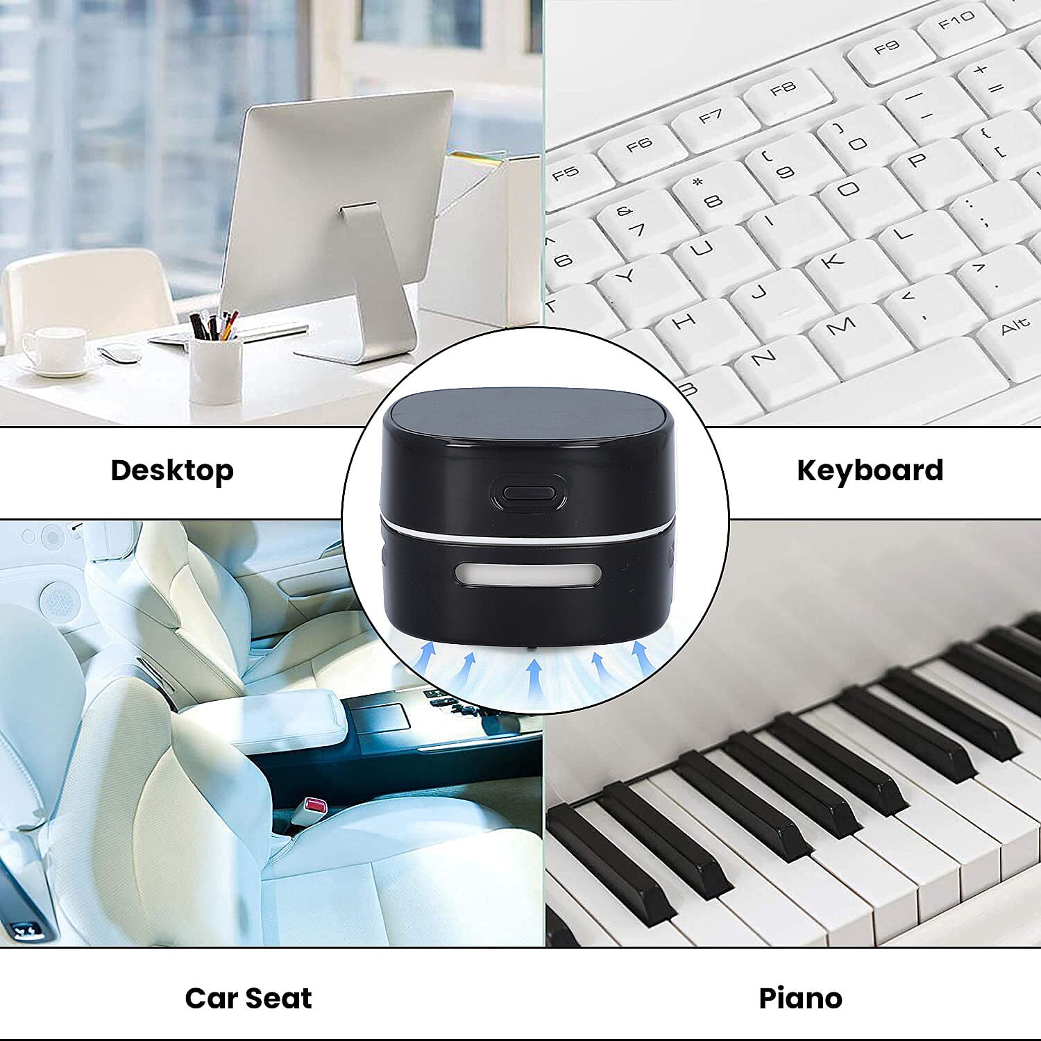 BRAND NEW - Mini Table Vacuum Cleaner - Black (Size: L8xW8xH6 cm)