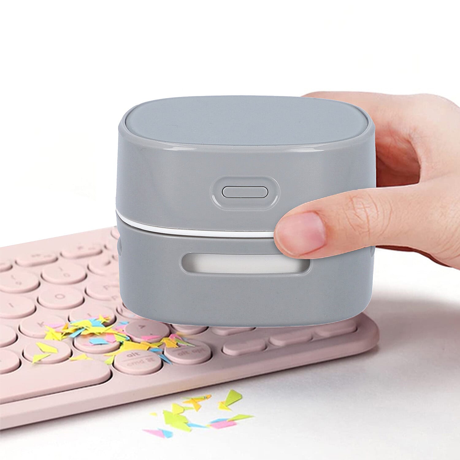 Mini Table Vacuum Cleaner - Grey (Size: L8xW8xH6 cm)