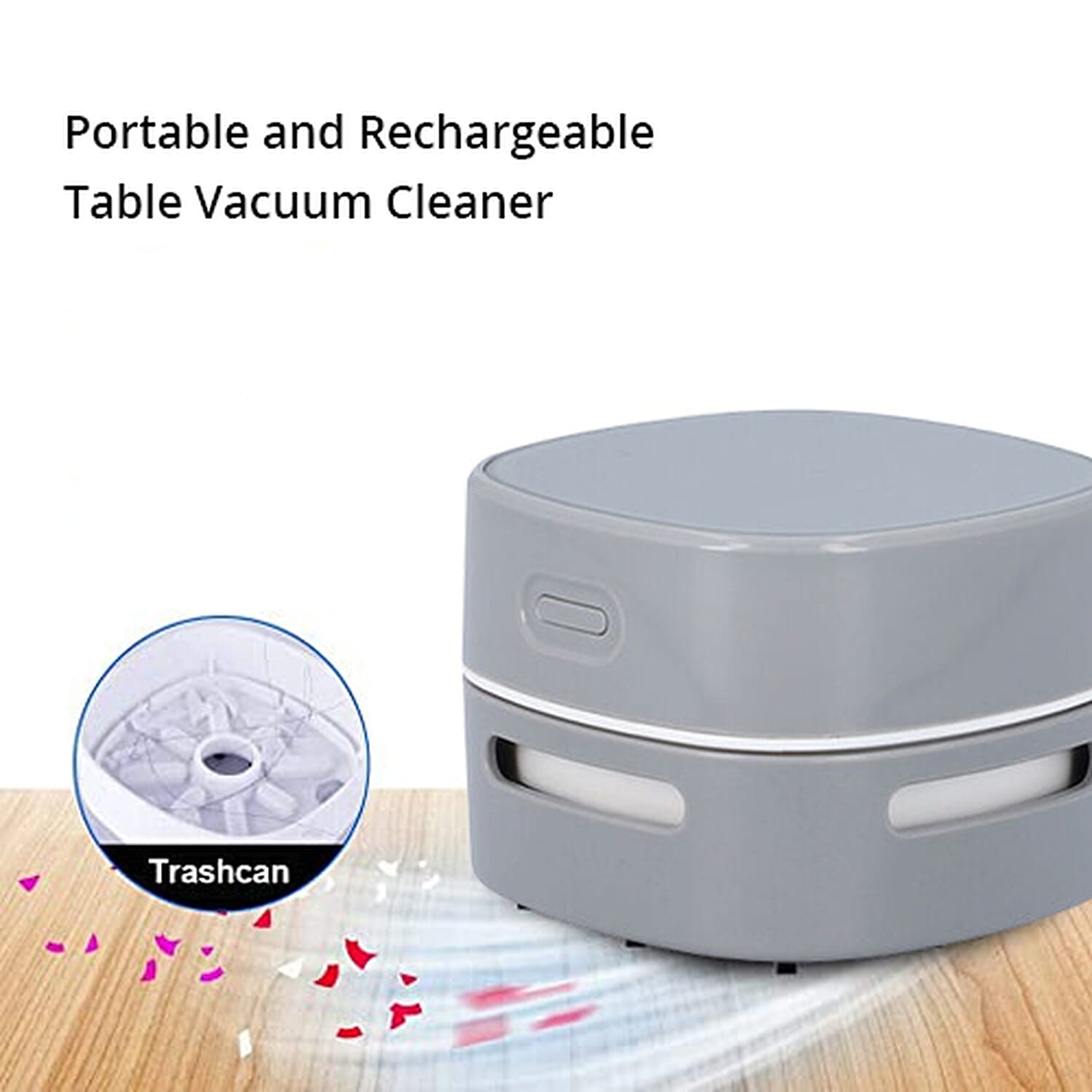 Mini Table Vacuum Cleaner - Grey (Size: L8xW8xH6 cm)