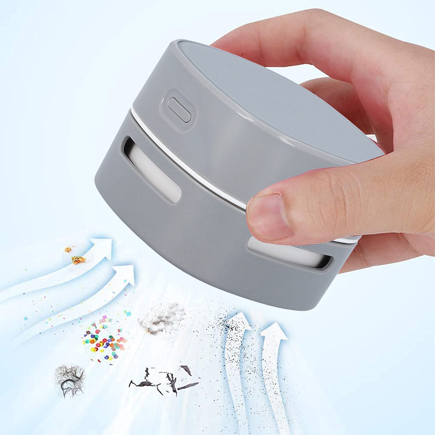 Mini Table Vacuum Cleaner - Grey (Size: L8xW8xH6 cm)