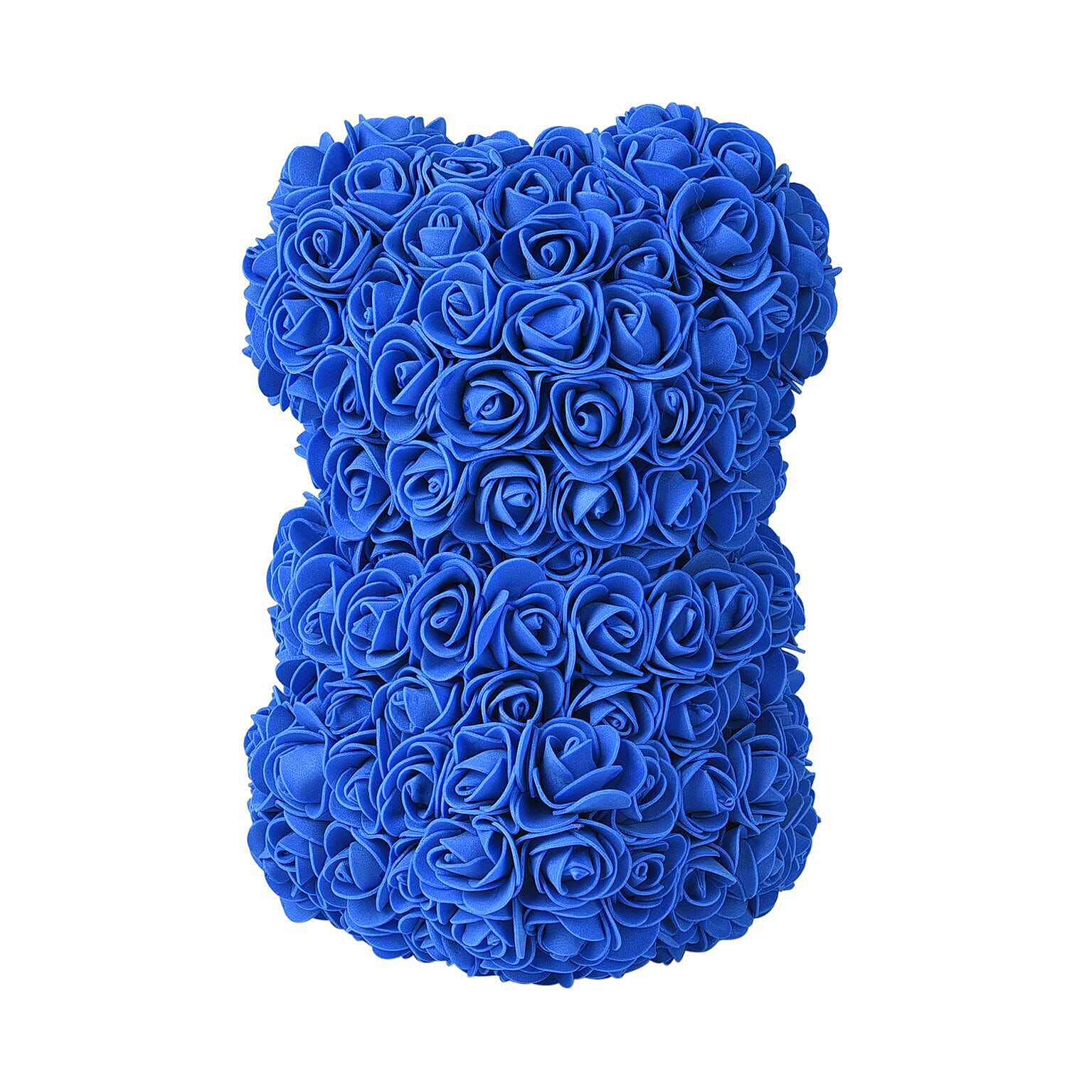 Handcrafted Rose Flower Bear with Bow - Pink