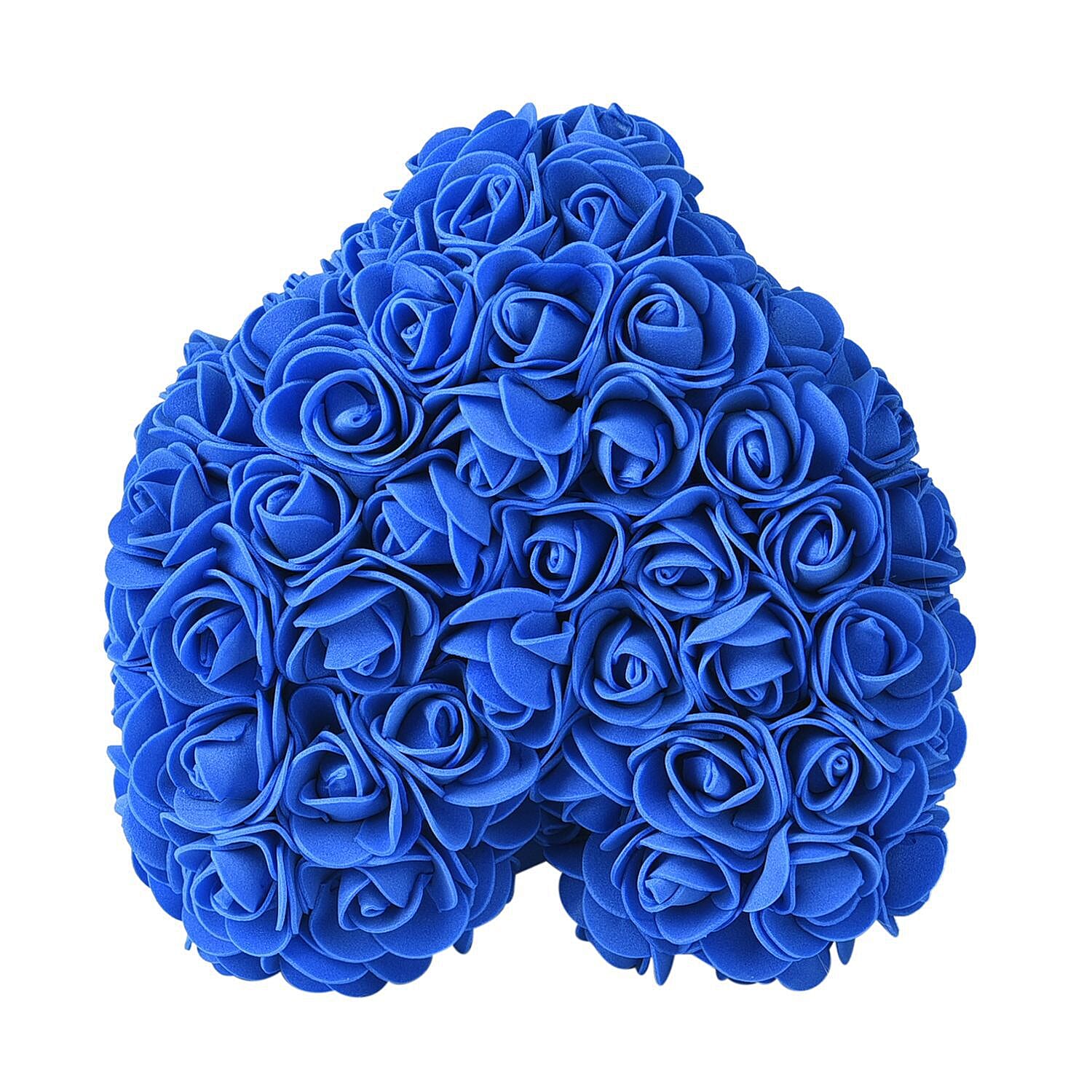 Handcrafted Rose Flower Bear with Bow - Pink