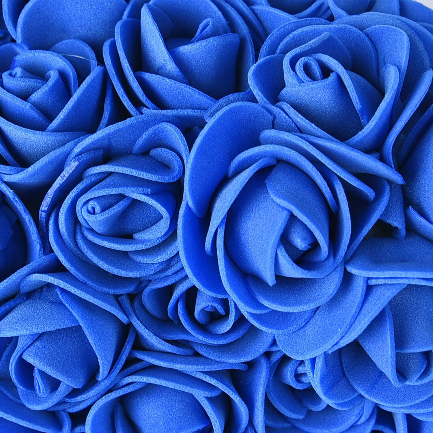 Handcrafted Rose Flower Bear with Bow - Pink