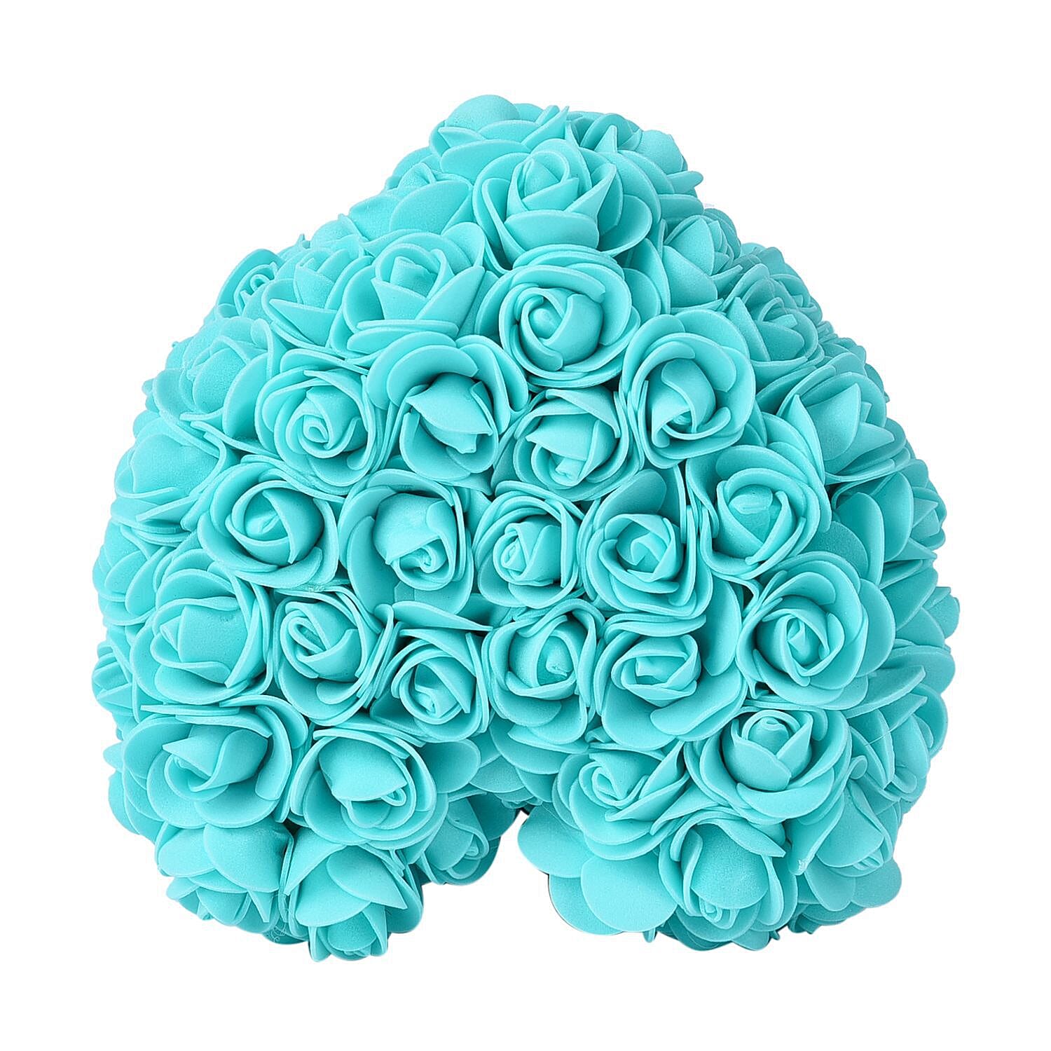 Handcrafted Rose Flower Bear with Bow - Pink