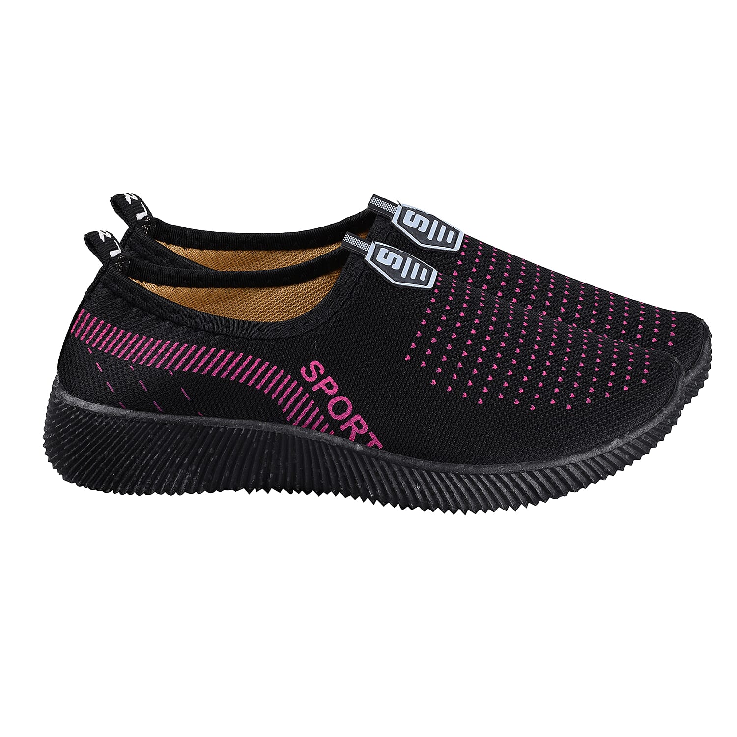 Sport and Leisure Slip-On Shoes in Black