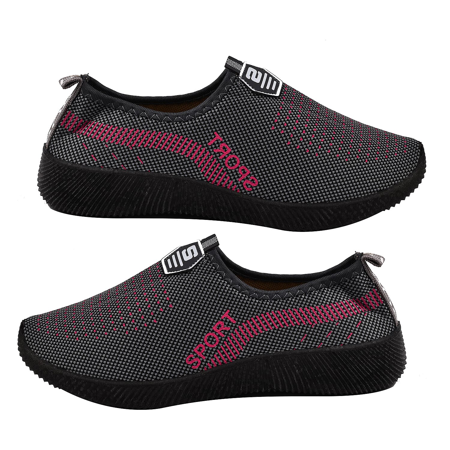 Sport and Leisure Slip-On Shoes in Black