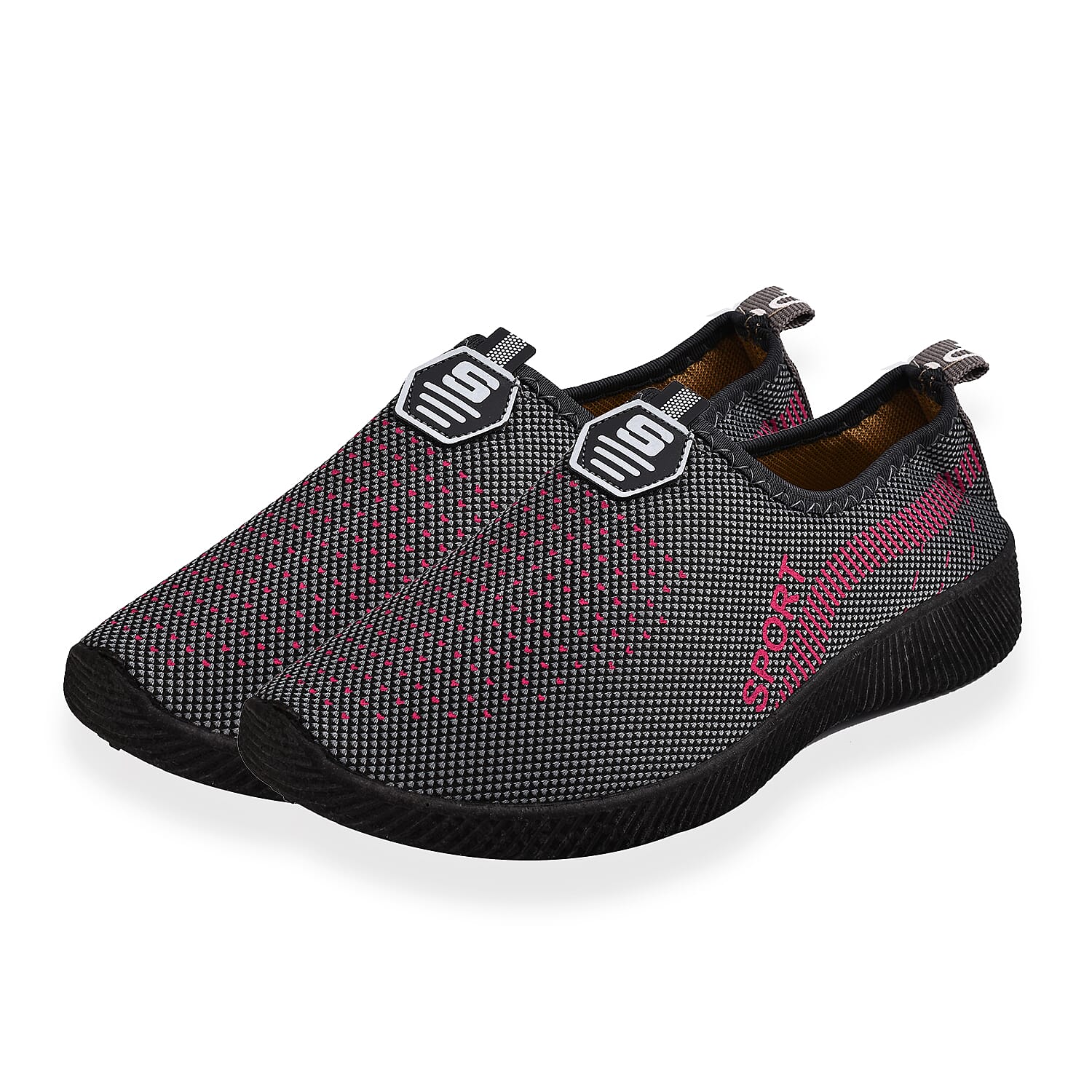 Sport and Leisure Slip-On Shoes in Black