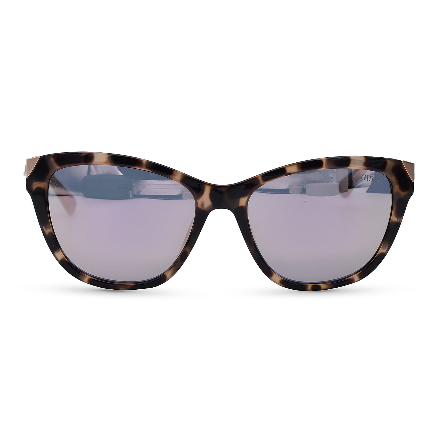 GUESS Square Black Tort Sunglasses with Mirror Lenses