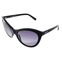 JUST CAVALLI Black Cat-Eye Sunglasses with Grey-Blue Lenses