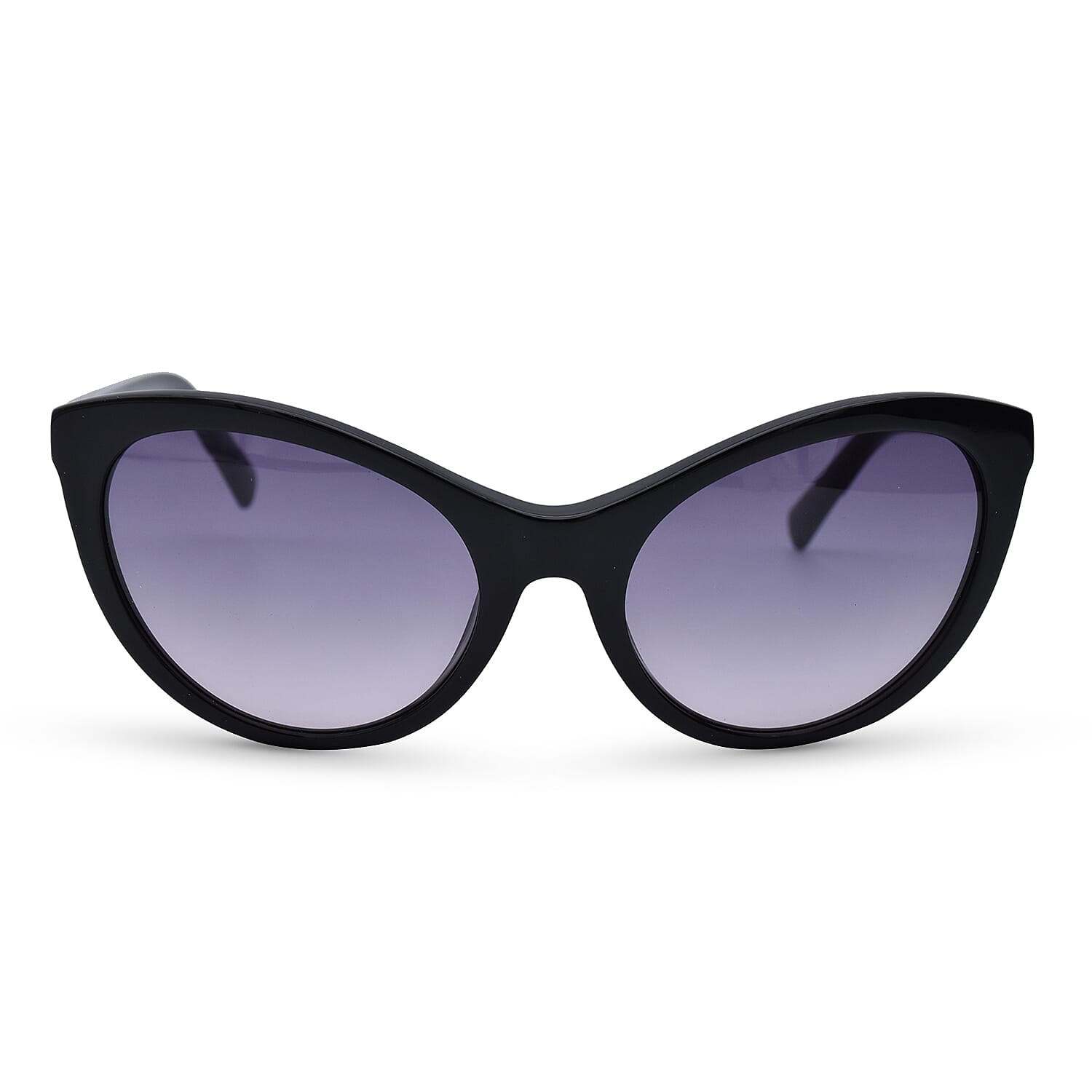 JUST CAVALLI Black Cat-Eye Sunglasses with Grey-Blue Lenses